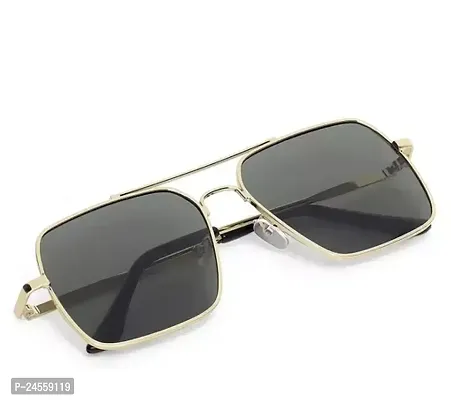 Fabulous White Metal Rectangle Sunglasses For Men And Women