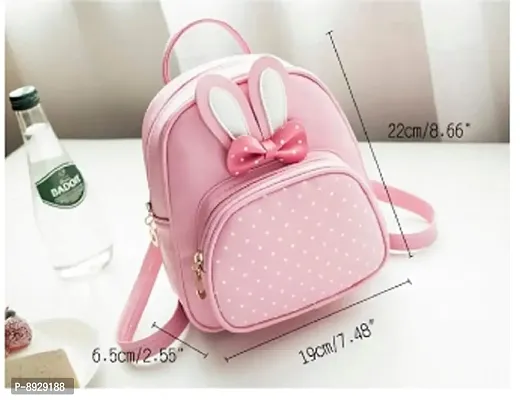 Women mini Backpack Polka Print Bow Style Backpack College Casual Bag-thumb3