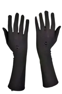 PACK OF 3 BLACK NIQAB /HAND GLOVES/LAG SOCKS-thumb2