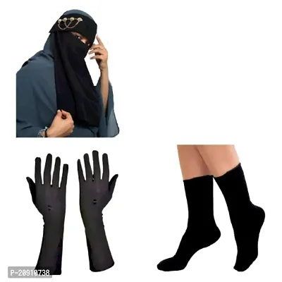 big chain niqab lag socks hand gloves muslim women and girls abaya-thumb0