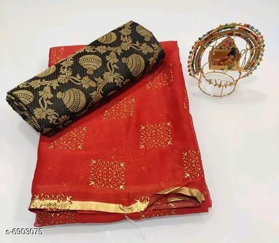 Chiffon Self Pattern Sarees For Women