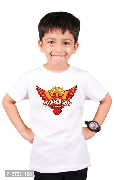 Stylish White Polycotton Printed Tees For Boys-thumb0