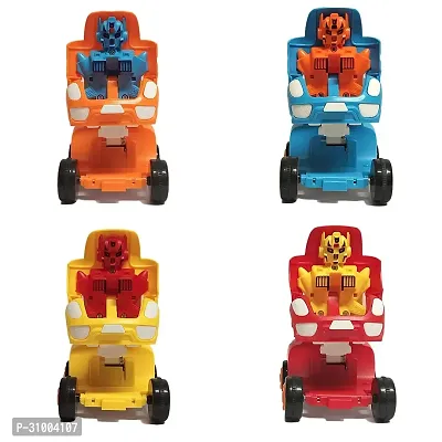 Unbreakable Bright Color Mini Multicolored Racing Converting Car to Robot Friction Car-thumb3