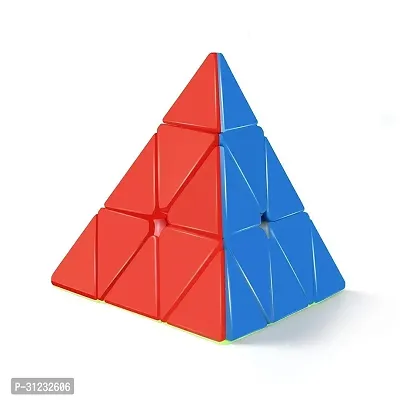 High Speed 3x3x3 Stickerless Smooth Triangle Pyramid Magic Puzzle Cube with High Stability-thumb0