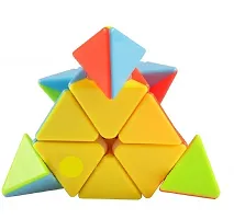 High Speed 3x3x3 Stickerless Smooth Triangle Pyramid Magic Puzzle Cube with High Stability-thumb1