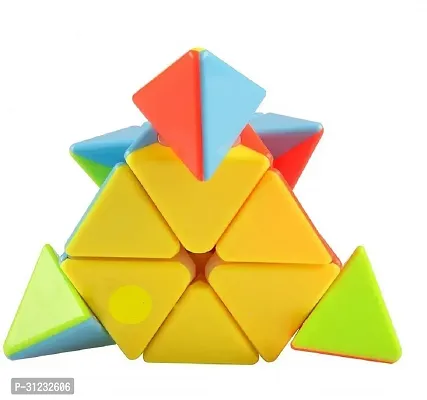 High Speed 3x3x3 Stickerless Smooth Triangle Pyramid Magic Puzzle Cube with High Stability-thumb2