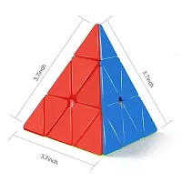 High Speed 3x3x3 Stickerless Smooth Triangle Pyramid Magic Puzzle Cube with High Stability-thumb2