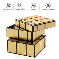 High Speed Smooth 3x3x3 Golden Mirror Cube, Stickerless High Stability Magic Puzzle Cube-thumb2