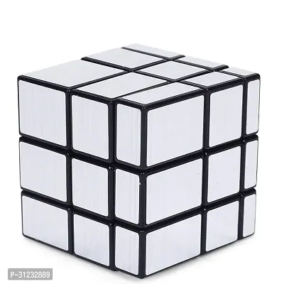 Smooth High Speed 3x3x3 Silver Mirror Cube, Stickerless High Stability Magic Puzzle Cube