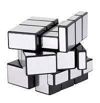 Smooth High Speed 3x3x3 Silver Mirror Cube, Stickerless High Stability Magic Puzzle Cube-thumb1