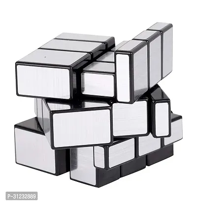 Smooth High Speed 3x3x3 Silver Mirror Cube, Stickerless High Stability Magic Puzzle Cube-thumb2