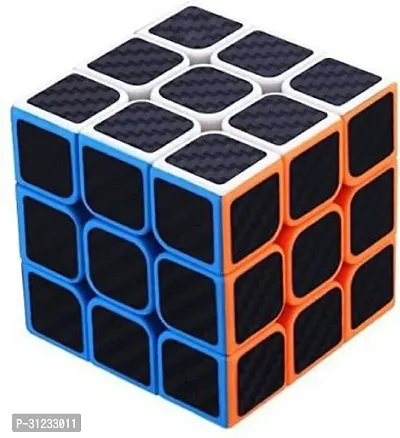 High Speed 3x3x3 Smooth Neon Color Carbon Fiber Black Stickerless Magic Puzzle Cube-thumb2