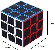 High Speed 3x3x3 Smooth Neon Color Carbon Fiber Black Stickerless Magic Puzzle Cube-thumb2