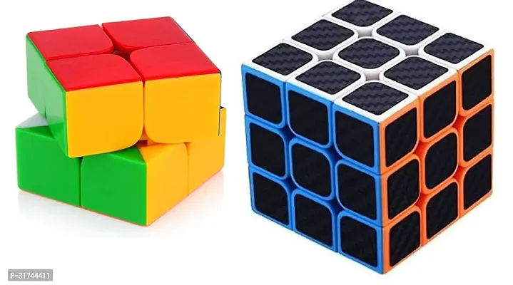 Cube Combos of High Speed 2x2x2  3x3x3 Neon Carbon Fiber Black Magic Puzzle Cube