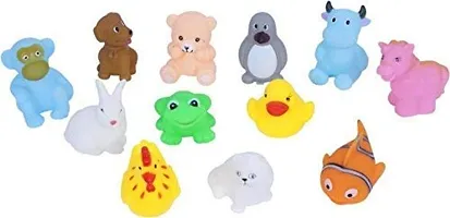 Chu Chu Sound Duck Family And 12 Pcs Chu Chu Animal Toy Set-thumb1