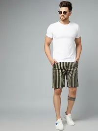 Black  Green Striped Short for men-thumb2