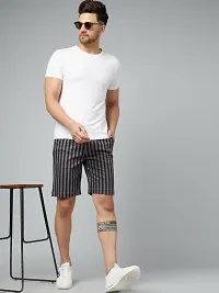 Black  Grey Striped Short for men-thumb1