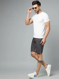 Black  Grey Striped Short for men-thumb2