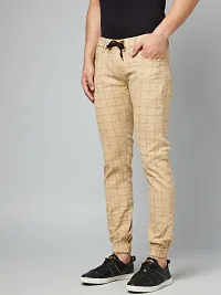 Beige Check Jogger-thumb2