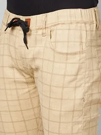 Beige Check Jogger-thumb4