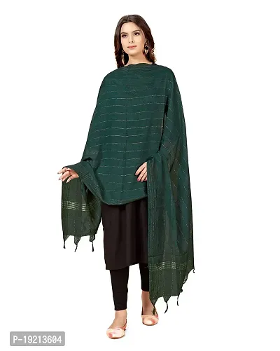 Beautiful  Green Cotton Dupatta For Women-thumb3