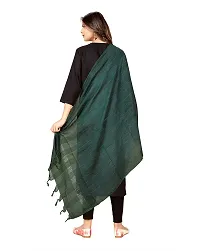 Beautiful  Green Cotton Dupatta For Women-thumb1