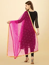 Beautiful  Pink Net Dupatta For Women-thumb2