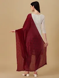 Beautiful  Maroon Chiffon Dupatta For Women-thumb2