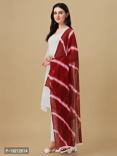 Beautiful  Maroon Chiffon Dupatta For Women-thumb2