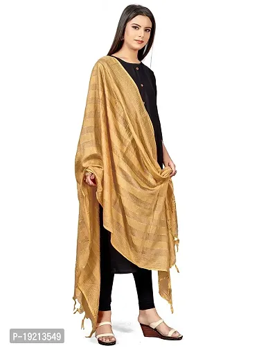 Beautiful  Beige Cotton Dupatta For Women-thumb0