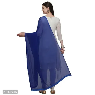 Beautiful  Blue Chiffon Dupatta For Women-thumb3