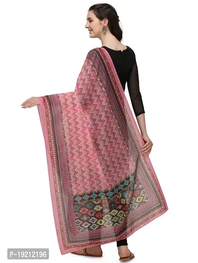 Beautiful  Pink Cotton Dupatta For Women-thumb2