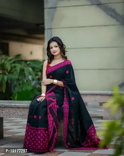 Pushpa khadi cotton saree with blouse