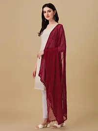 Beautiful  Maroon Chiffon Dupatta For Women-thumb1