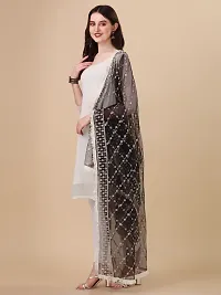 Beautiful  Black Net Dupatta For Women-thumb1