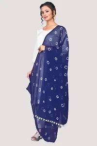 Beautiful  Blue Chiffon Dupatta For Women-thumb1