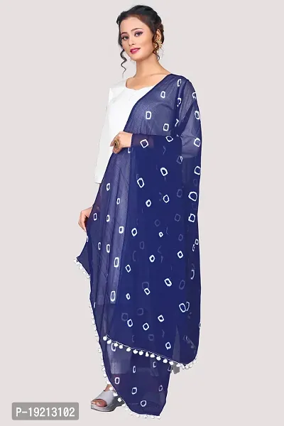 Beautiful  Blue Chiffon Dupatta For Women-thumb2