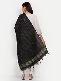 Beautiful  Black Cotton Dupatta For Women-thumb1