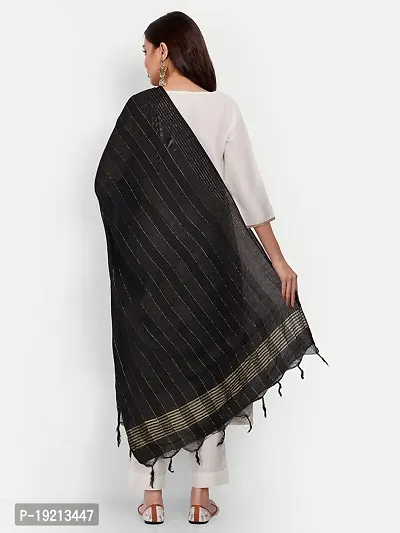 Beautiful  Black Cotton Dupatta For Women-thumb2