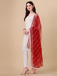 Beautiful  Red Net Dupatta For Women-thumb1