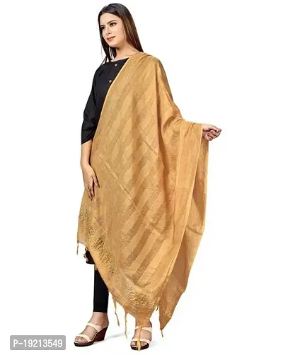 Beautiful  Beige Cotton Dupatta For Women-thumb2