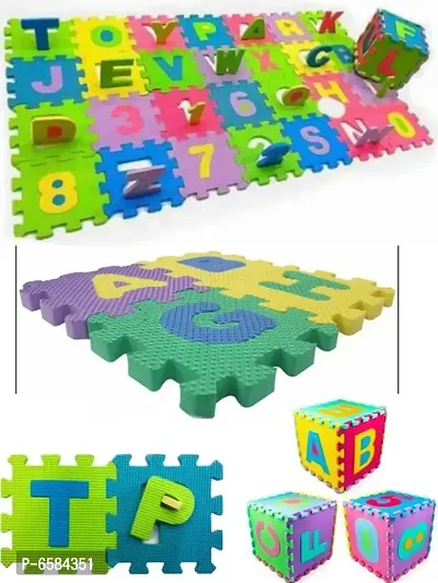 Maadi ABC and Numbers Mini Foam Puzzles Mat for kids Learning, Fun Activity and Building Blocks Thickest (36 Pieces, Multicolor)  (36 Pieces)-thumb2