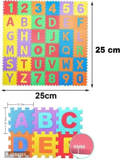 Maadi ABC and Numbers Mini Foam Puzzles Mat for kids Learning, Fun Activity and Building Blocks Thickest (36 Pieces, Multicolor)  (36 Pieces)-thumb3