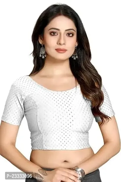 Reliable White Cotton Lycra  Stitched Blouses For Women-thumb0