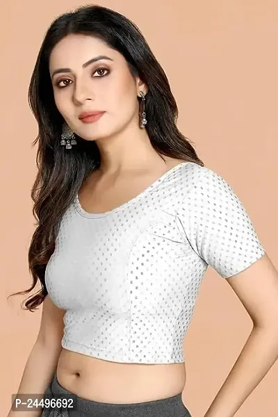 Shiva Business Hub Latest Readymade Blouses for Womens and Cotton Lycra Stretchable Womens Blouse-thumb3