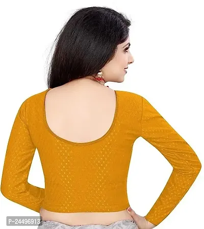 Womens Stretchable Full Sleeves Blouses Womens Lycra Blouses-thumb2