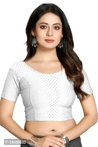 Shiva Business Hub Latest Readymade Blouses for Womens and Cotton Lycra Stretchable Womens Blouse-thumb0