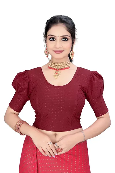 Shiva Business Hub Latest Net Readymade Blouses for Womens and Cotton Lycra Stretchable Womens Blouse