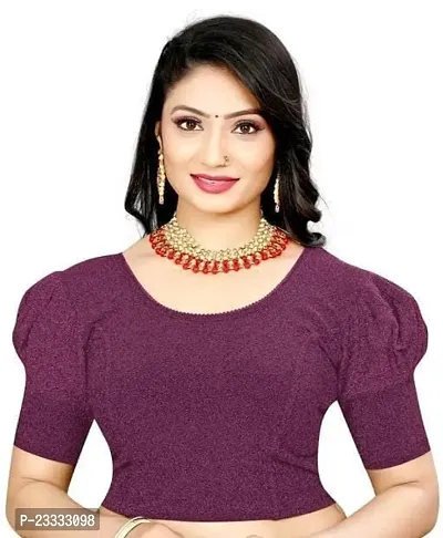 Reliable Purple Cotton Lycra  Stitched Blouses For Women-thumb0