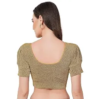 Readymade Shining Lycra Stretchable Round Neck Half Sleeve Blouses || Womens Mettalic Stretchable Readymade Blouses-thumb3